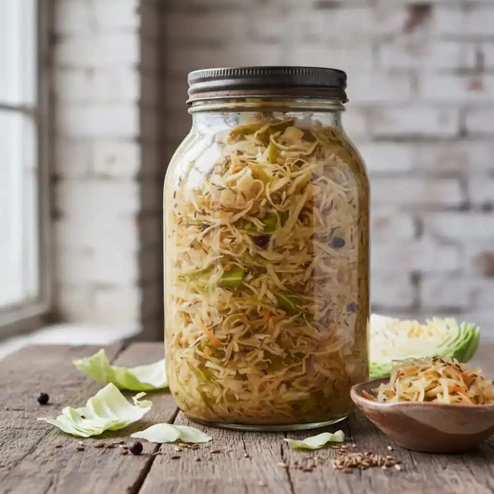 Classic Rustic Kraut in a glass jar